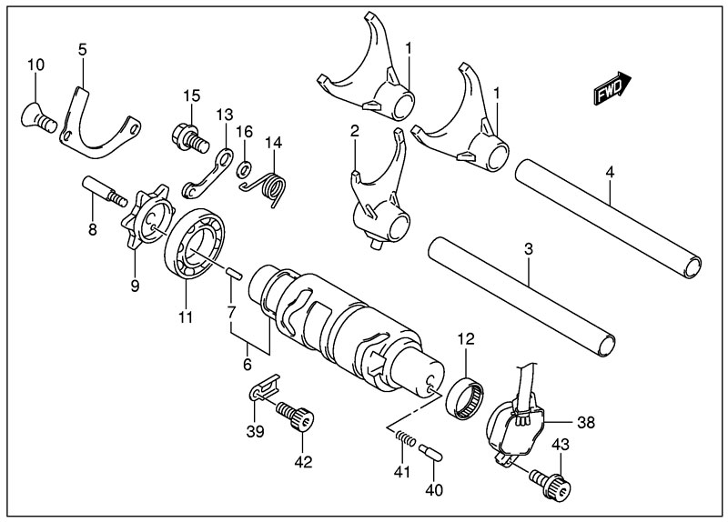 Vaihdemekanismin Tappi Suzuki - OEM