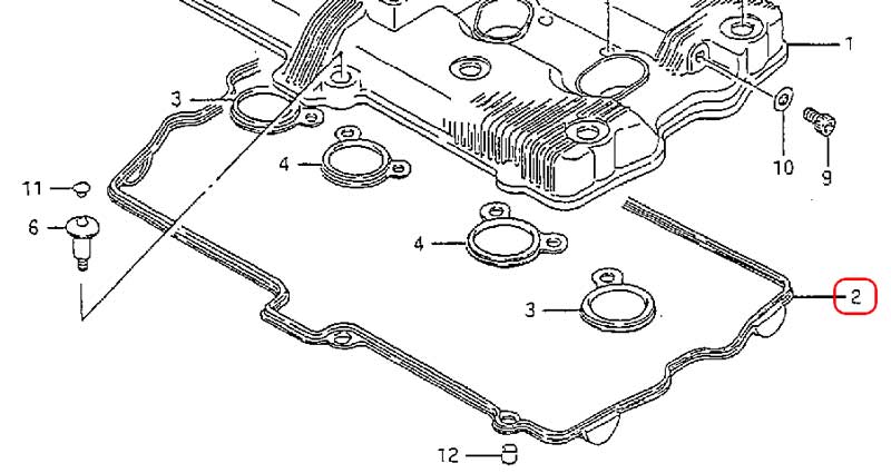 Venttiilikopantiiviste Suzuki GSX-R 750 1988-1992, GSX 600 F 1988-2006, GSX 750 F 1998-2006, GSF 600 Bandit 1996-2003 - OEM