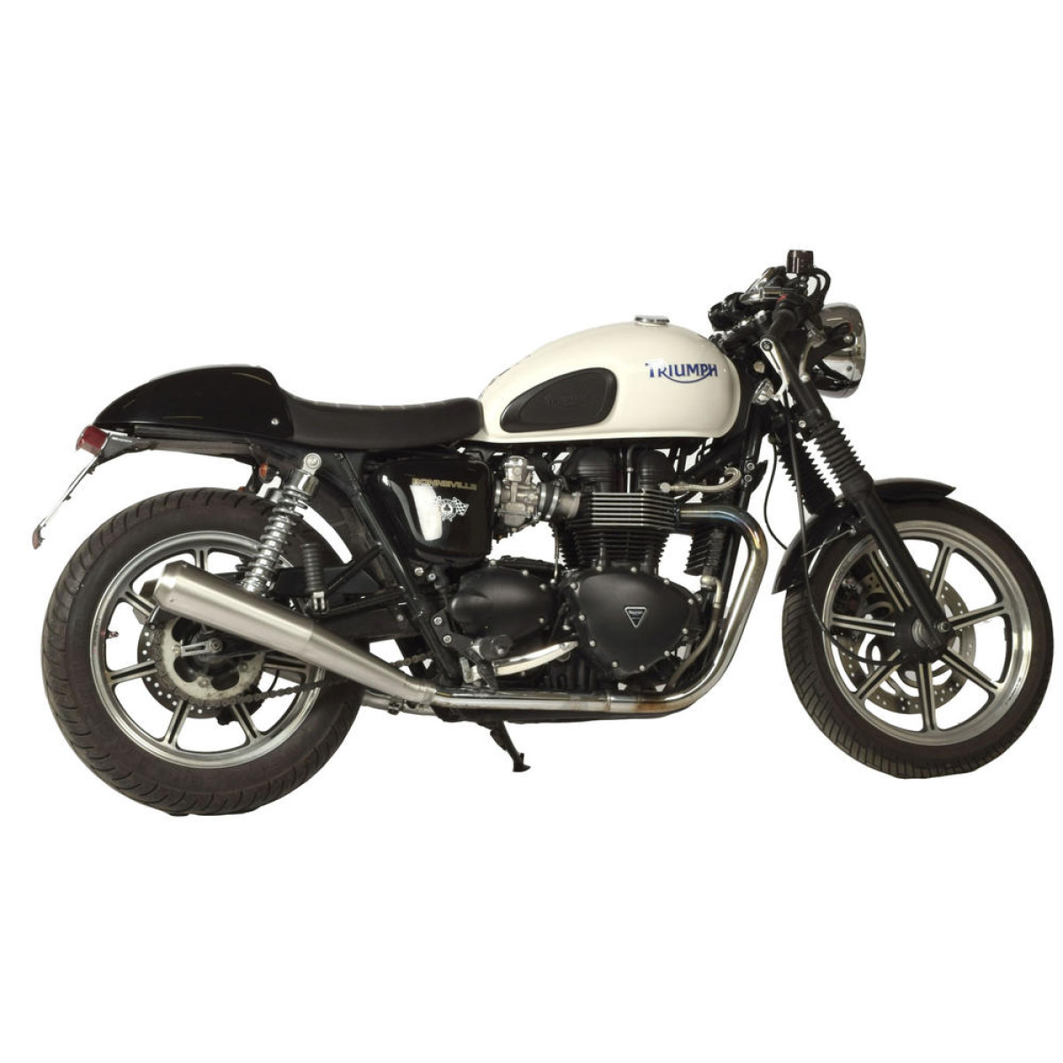 Slip-On Vaimennin Triumph Thurxton 2007-2015, Bonneville 2007-2015 FRC Ruostumaton teräs - Spark