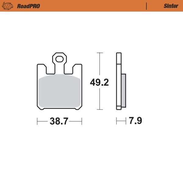 Jarrupalat Etu Kawasaki ZX-6R 03-06, ZX-10R 04-07, ZX-12R 04-05, Suzuki GSX-R 1000 2003 Sintered RoadPRO - Moto-Master
