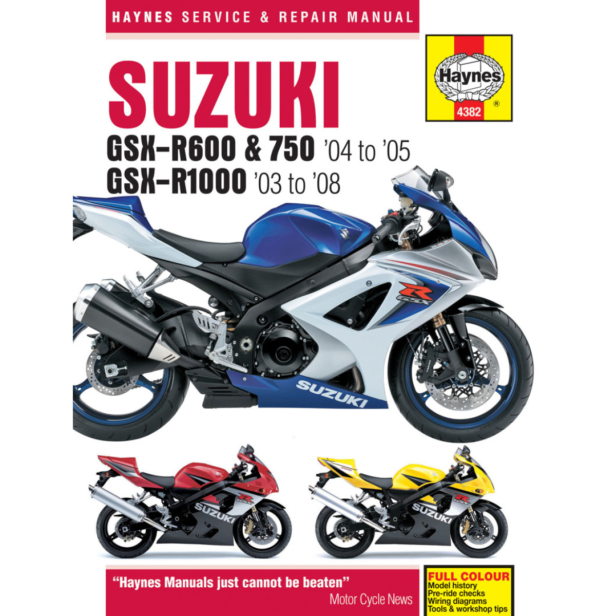 Korjaamokäsikirja Suzuki GSX-R 1000 2003-2008, GSX-R 600/7560 2004-2005 - Haynes