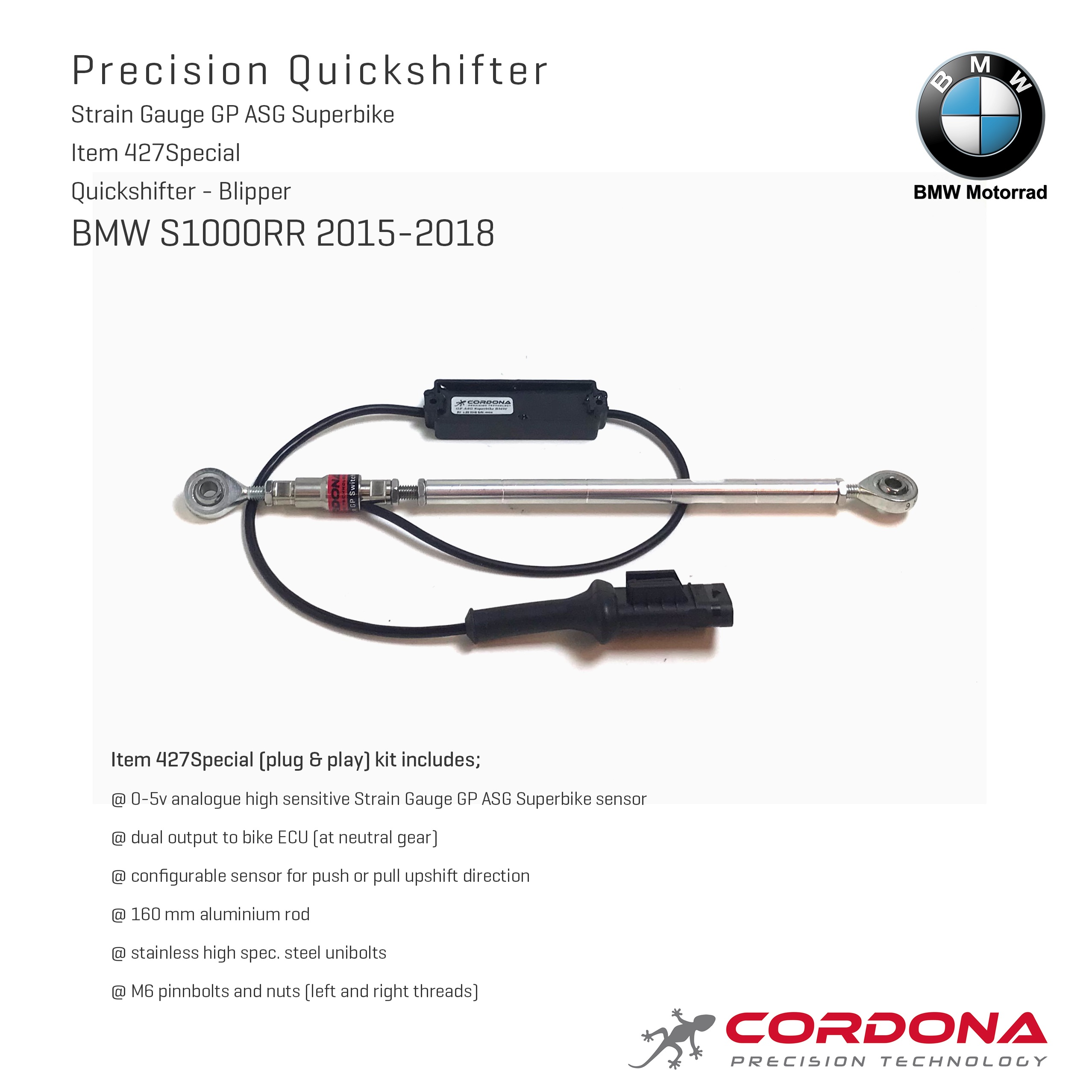 GP Quickshifter Blipper BMW S 1000 RR 2015-2018 - Cordona