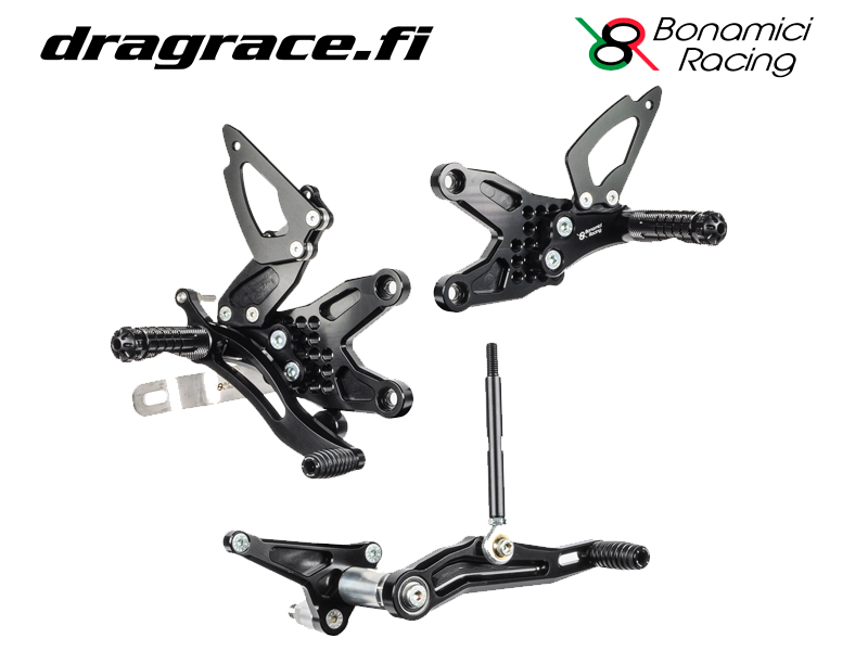 Jalkatappisarja BMW S 1000 RR 2009-2014, S 1000 R 2012-2016 Käänteinen Vaihdekaavio - Bonamici Racing