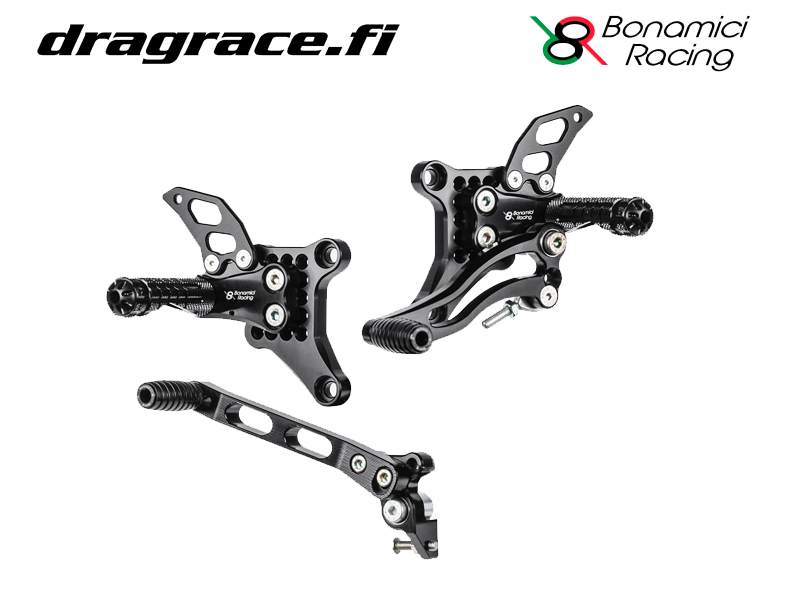 Jalkatappisarja Ducati 848/1098/1198 Normaali Sekä Käänteinen Vaihdekaavio - Bonamici Racing