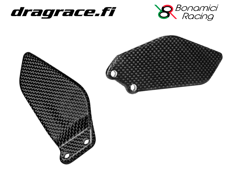 Kantapäälevyt (Heel plate), Pari, Hiilikuitua - Bonamici Racing
