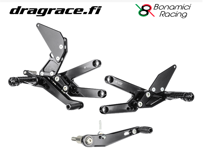 Jalkatappisarja Triumph Daytoona 675 2013-2017 Quickshifter-malleihin Normaali Sekä Käänteinen Vaihdekaavio - Bonamici Racing