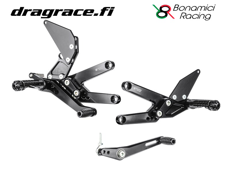 Jalkatappisarja Triumph 675 Street Triple 2013-2016 Normaali Sekä Käänteinen Vaihdekaavio - Bonamici Racing