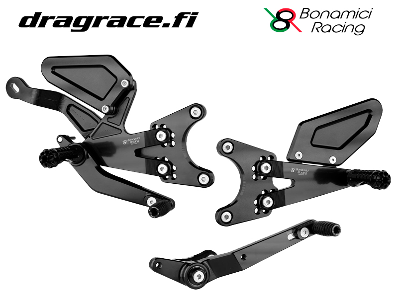 Jalkatappisarja Yamaha YZF-R1 2015-2022 'Akrapovic' Normaali Sekä Käänteinen Vaihdekaavio - Bonamici Racing