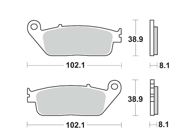 Jarrupalat Etu Honda CBR 600 F 1995-1998, CBF 600 2006-2014, CBF 1000 2006-2011, CB 600 F/FS Hornet, Triumph ym. - Goodridge