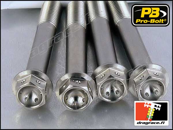 Jarrusatulan Kiinnityspultti 70 mm (4 kpl), Etujarru, Titaani RACE SPECS - Pro-Bolt