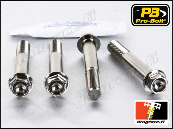 Jarrusatulan Kiinnityspultti 70 mm (4 kpl), Etujarru, Titaani - Pro-Bolt