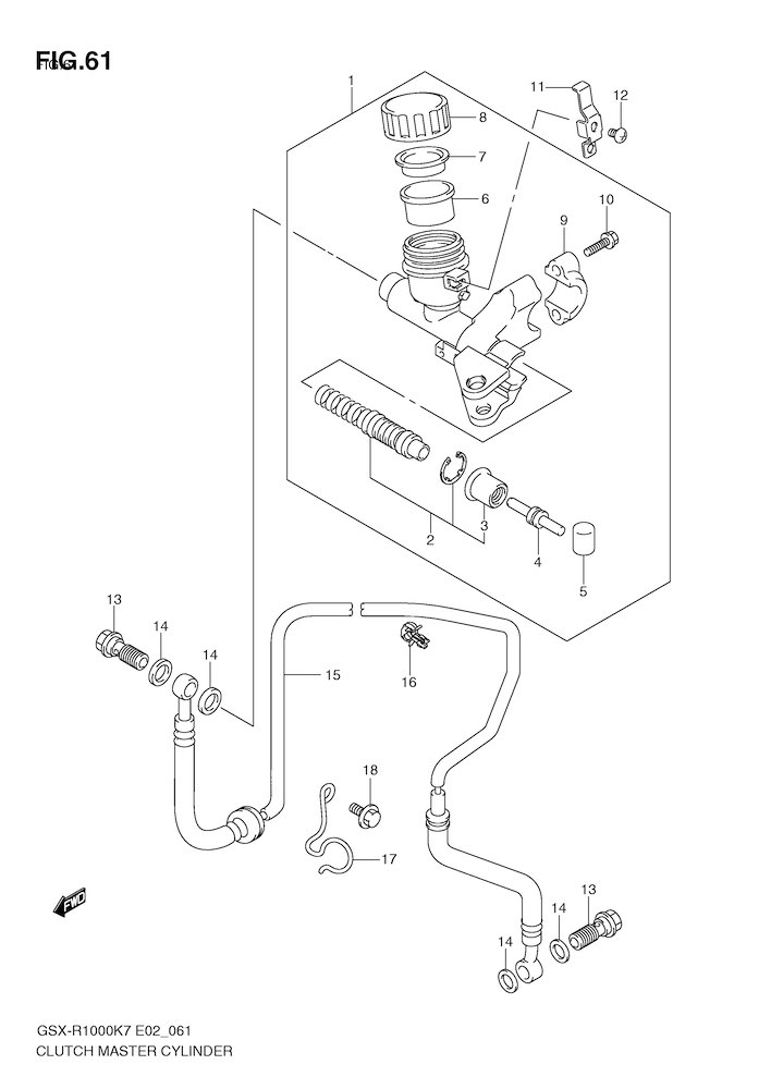 Kytkinpääsylinterin Korjaussarja Suzuki GSX-R 1000 2007-2008 - OEM
