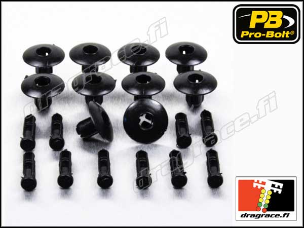 Push-Pin Katekiinnike 8 mm Reiälle, Nylon (10 kpl) - Pro-Bolt