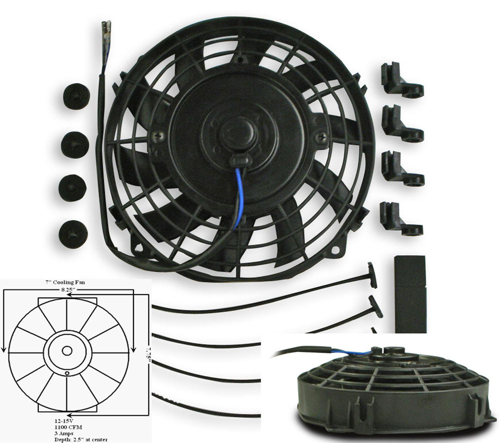 Radiator Fan, Primary or Secondary 7" Sportbikes