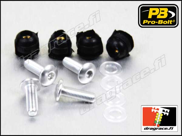 Katteenlasinpulttisarja (7 kpl), Aprilia, Ducati, Cagiva Alumiinia - Pro-Bolt