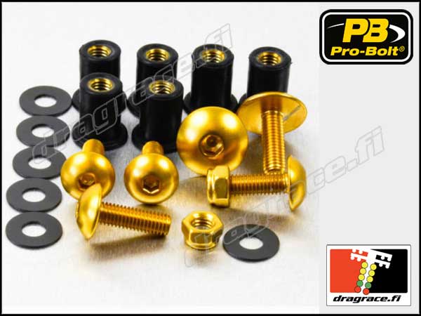 Katteenlasinpulttisarja (6 kpl), Suzuki TL 1000 S 1997-2003 Alumiinia - Pro-Bolt