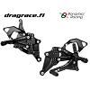 Jalkatappisarja Kawasaki ZX-6R 2020-2025 "PRO" Normaali Sekä Käänteinen Vaihdekaavio - Bonamici Racing