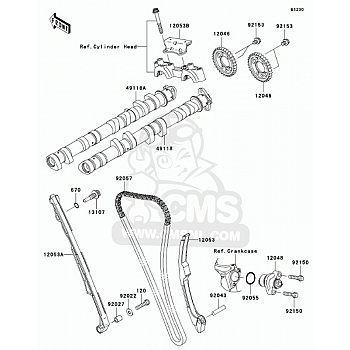 Nokkaketjunkiristin Kawasaki ZX-10R 2004-2005 - OEM