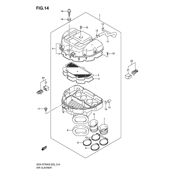 Imusuppilo Suzuki GSX-R 600 2006-2007, GSX-R 750 2006-2007 - OEM