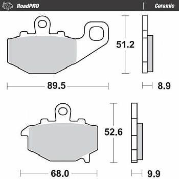 Jarrupalat Taka Kawasaki ZX-6R/ZX-9R/ZX-10R, Z 750/1000, ER-6 f/n, ZZR 600 KLE 650 ym. RoadPRO Ceramic - Moto-Master