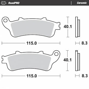 Jarrupalat Etu Honda CBR 1100 XX, VFR 800, X-11, ST 1100/1300, XL 1000, VTX 1800, GL 1800 RoadPRO Ceramic  - Moto-Master