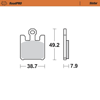 Jarrupalat Etu Kawasaki ZX-6R 03-06, ZX-10R 04-07, ZX-12R 04-05, Suzuki GSX-R 1000 2003 Sintered RoadPRO - Moto-Master