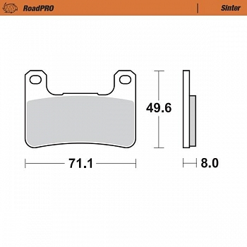Jarrupalat Etu Suzuki Hayabusa 08-12, GSX-R 1000 04-11, GSX-R 600/750 04-10, Kawasaki ZX-10R 08-15 Sintered RoadPRO -Moto-Master