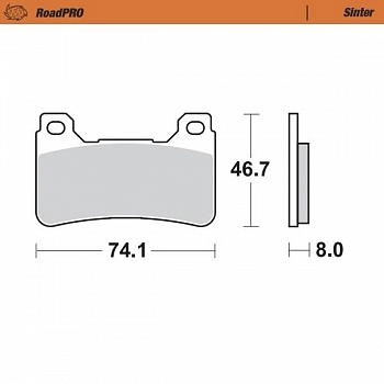 Jarrupalat Etu Honda CBR 1000 RR 2004-2013, CBR 600 RR 2005-2017, VFR 800, CB 1300 RoadPRO Sintered - Moto-Master