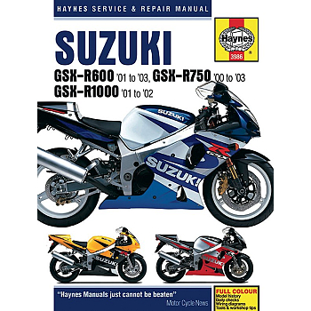 Korjaamokäsikirja Suzuki GSX-R 1000/750/600 2000-2003 - Haynes