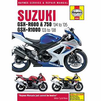 Korjaamokäsikirja Suzuki GSX-R 1000 2003-2008, GSX-R 600/7560 2004-2005 - Haynes
