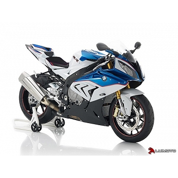 Satulanpäällinen BMW S 1000 RR 2015-2018 Etu Motorsports Edition Musta/Valkoinen- Luimoto