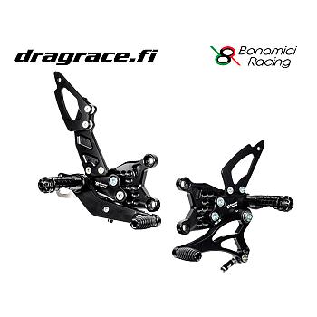 Jalkatappisarja Aprilia RSV 4 2009-2016, Tuono V4 2009-2016 Normaali Sekä Käänteinen Vaihdekaavio - Bonamici Racing