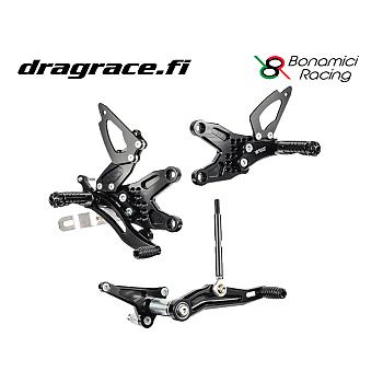 Jalkatappisarja BMW S 1000 RR 2009-2014, S 1000 R 2012-2016 Käänteinen Vaihdekaavio - Bonamici Racing