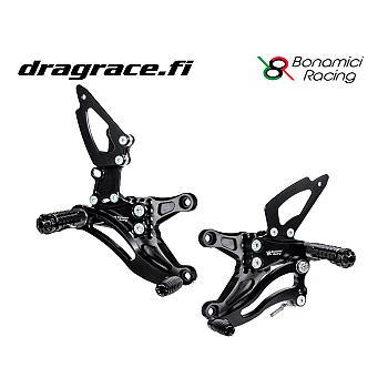 Jalkatappisarja Kawasaki ZX-6R 2009-2017 Normaali Sekä Käänteinen Vaihdekaavio - Bonamici Racing