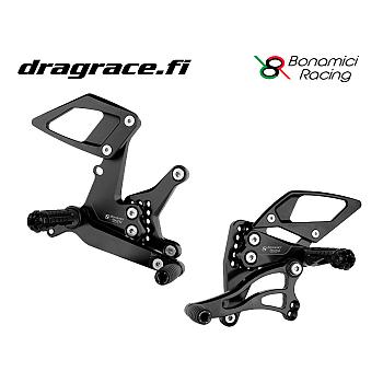Jalkatappisarja Kawasaki Ninja 250/400 R 2018-2023 Normaali Sekä Käänteinen Vaihdekaavio - Bonamici Racing