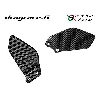 Kantapäälevyt (Heel plate), Pari, Hiilikuitua - Bonamici Racing