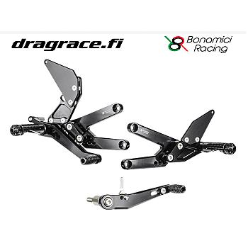 Jalkatappisarja Triumph Daytoona 675 2013-2017 Quickshifter-malleihin Normaali Sekä Käänteinen Vaihdekaavio - Bonamici Racing