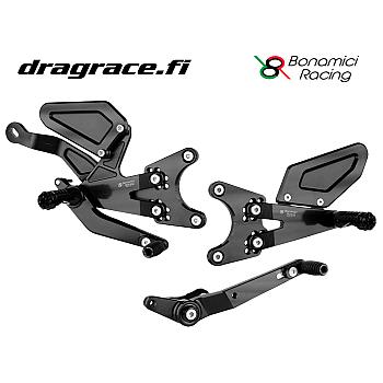 Jalkatappisarja Yamaha YZF-R1 2015-2022 'Akrapovic' Normaali Sekä Käänteinen Vaihdekaavio - Bonamici Racing