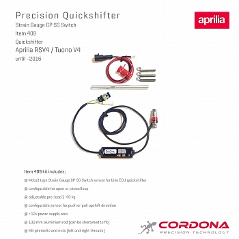 GP Quickshifter Strain Gauge Aprilia RSV 4 2009-2016, Tuono V4 2011-2016 - Cordona