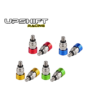 Etuiskunvaimentajien Pikailmausventtiilit M5 x 0.8mm Honda, Kawasaki, Suzuki, Yamaha (eri värejä) - Upshift Racing