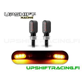 Vilkkupari Alumiini 52mm LED Musta - Upshift Racing