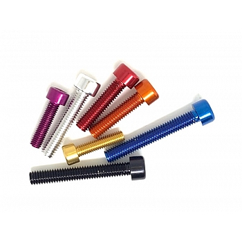 Kuusiokolopultti Yksittäin M6x25mm (1.0mm), Ø9.8mm, Alumiinia - Pro-Bolt