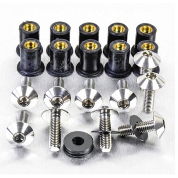 Katteenlasinpulttisarja (10 kpl), 5 x 16 mm, Kanta Ø 12 mm Ruostumatonta Terästä - Pro-Bolt