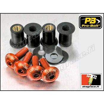 Katteenlasinpulttisarja (4 kpl), Kawasaki KLV 1000 2004-2005 Alumiinnia - Pro-Bolt