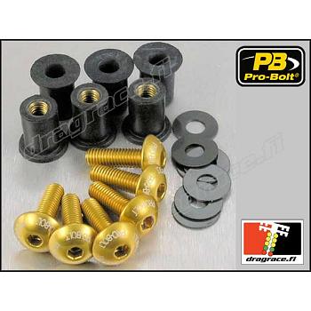 Katteenlasinpulttisarja (6 kpl), Kawasaki ZZR 1100 1990-2001 - Pro-Bolt