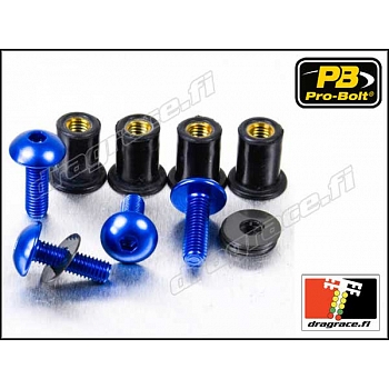 Katteenlasinpulttisarja (4 kpl), Kawasaki Versys 1000 2012->, ER-6n 2011->, ER-6f 2012-> Alumiinia - Pro-Bolt