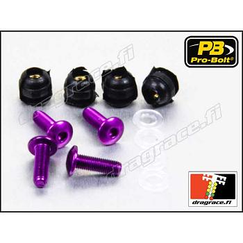 Katteenlasinpulttisarja (4 kpl), Aprilia, Ducati Alumiinia - Pro-Bolt